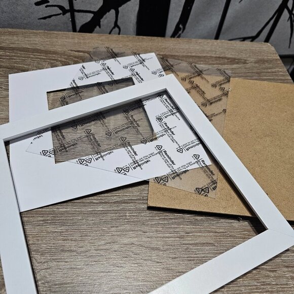 8x8 Framed Black Stallion Horse Under The Stars Watercolor Oil Painting Print - Picture 7 of 9